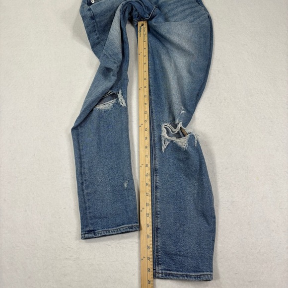 American Eagle Mom Jeans Womens 2 High Rise Distressed Straight Leg - Picture 9 of 11